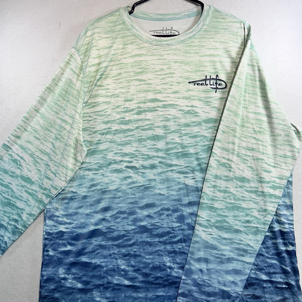 The Reel Life Men's Long Sleeve Fishing Shirt Quick Dry Size XXL